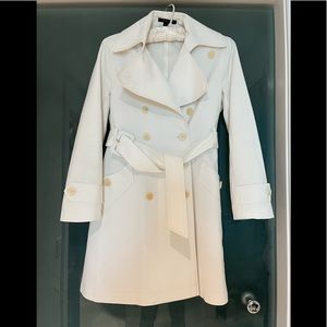 Theory Trench Coat White Petite